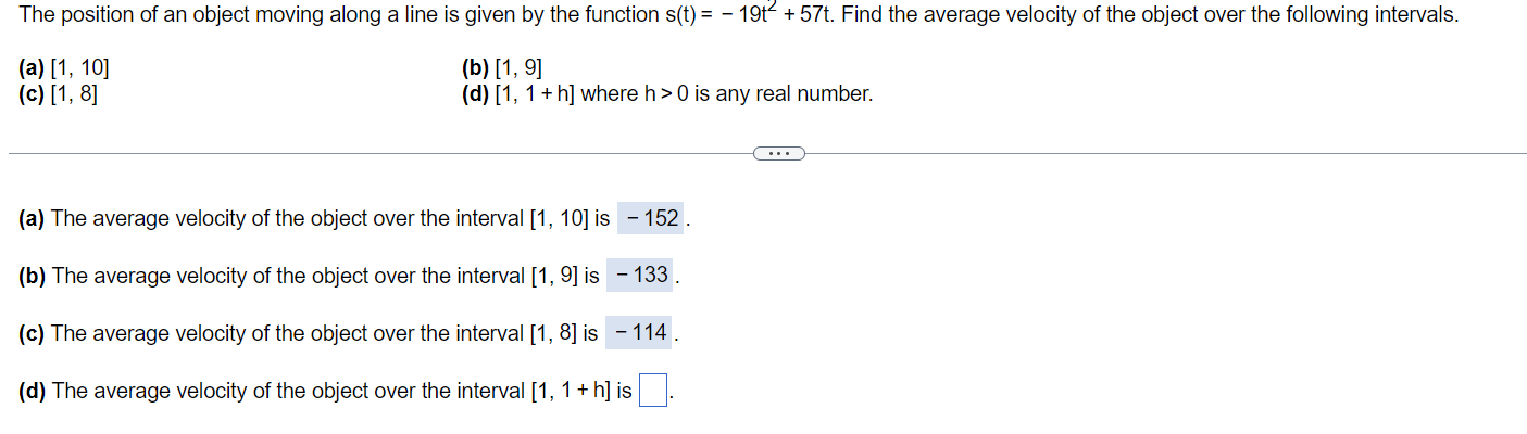 Solved The position of an object moving along a line is | Chegg.com