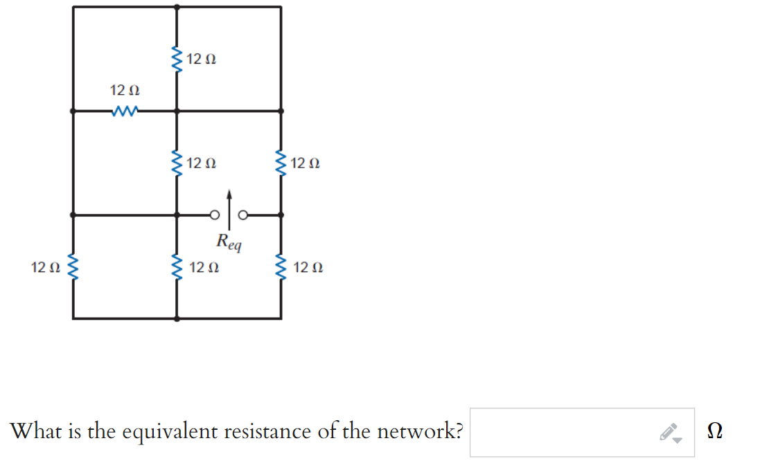 Solved What is the equivalent resistance of the network? Ω