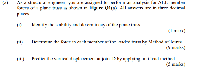 Solved (a) As a structural engineer, you are assigned to | Chegg.com