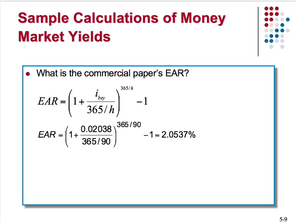 Solved [Q1] Calculation Money Market Yields [For the