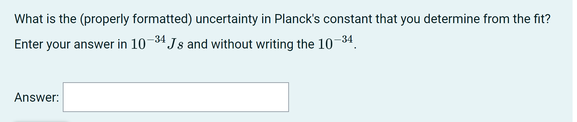 Solved Determination of Planck's Constant and the Work | Chegg.com