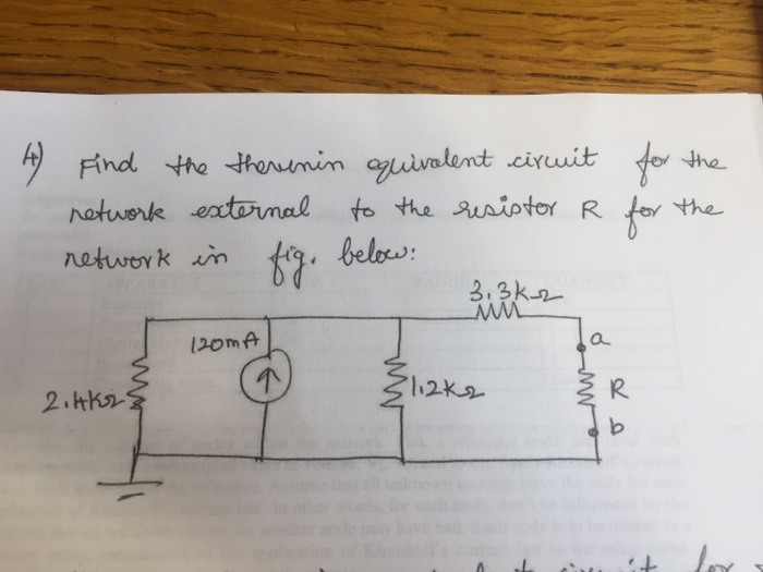 Solved Find the thevenin equivalent circuit for the network | Chegg.com
