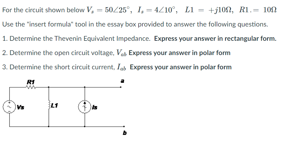 Solved For the circuit shown below | Chegg.com