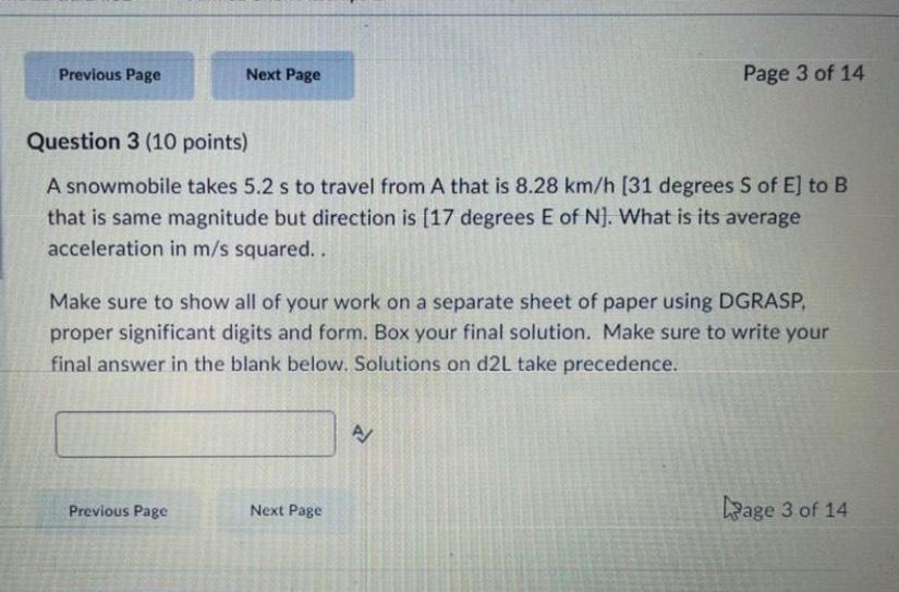 Solved Previous Page Next Page Question 3 (10 points) A | Chegg.com
