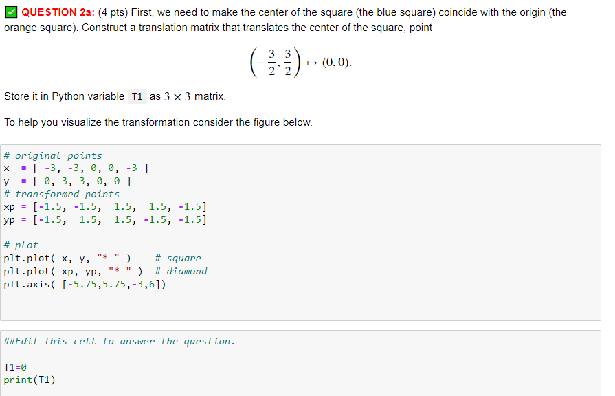 Solved (−5.75,5.75,−3.0,6.0)QUESTION 2a: (4 pts) First, we | Chegg.com