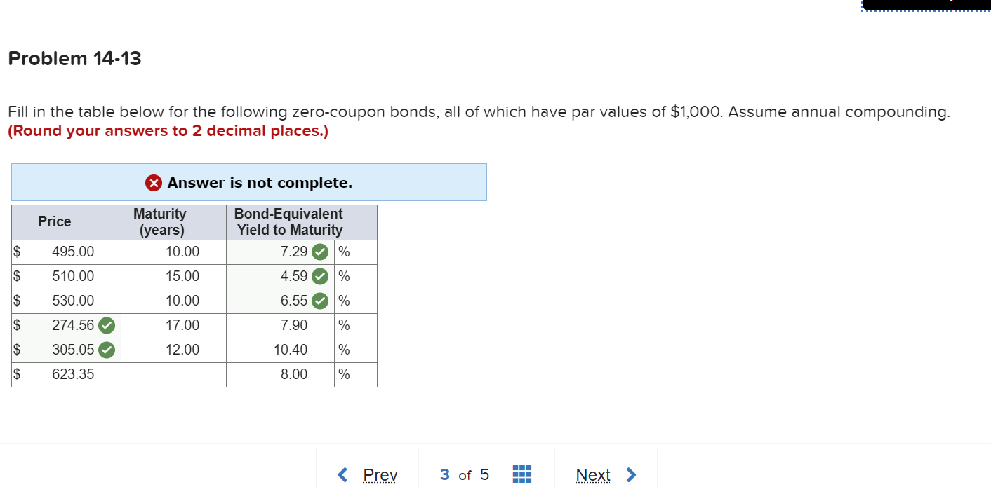 Solved Problem 14-13 Fill in the table below for the | Chegg.com