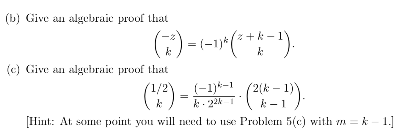 Solved Zk K Z K K Z Z−1 ⋯ Z−k 1 This Formula Agrees With