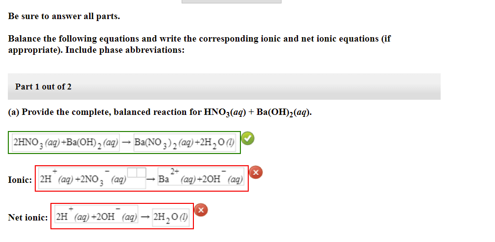 Solved Be Sure To Answer All Parts. Balance The Following | Chegg.com