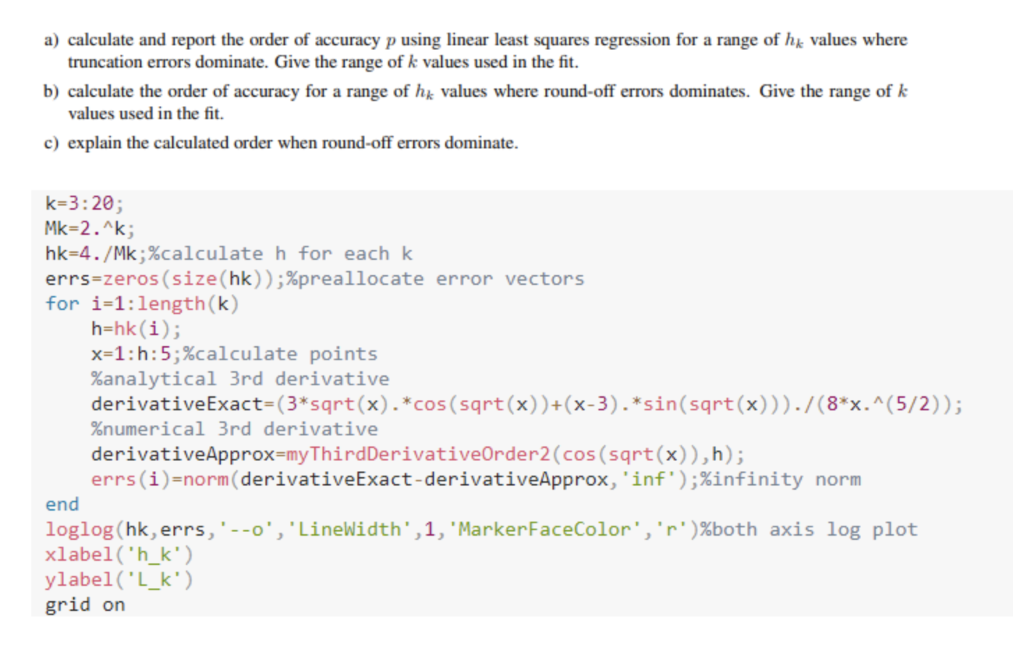 Consider the function, f(x)=cos(x) and its analytical | Chegg.com