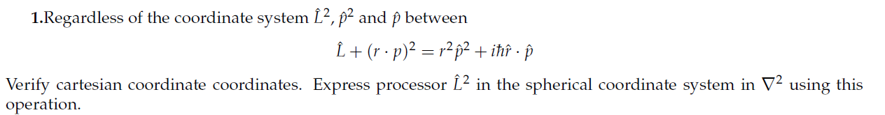 Solved 1. Regardless of the coordinate system Î?, p2 and p | Chegg.com
