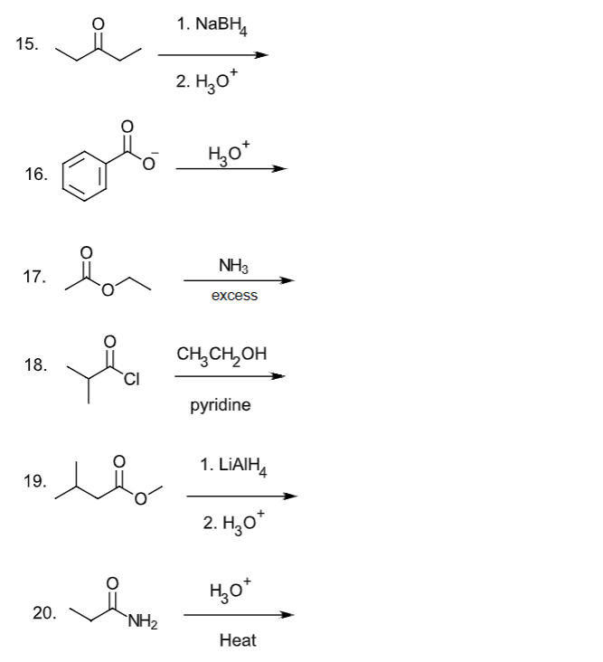 Solved 2. H3O+ pyridine 1. LiAlH4 2. H3O+ Heat | Chegg.com