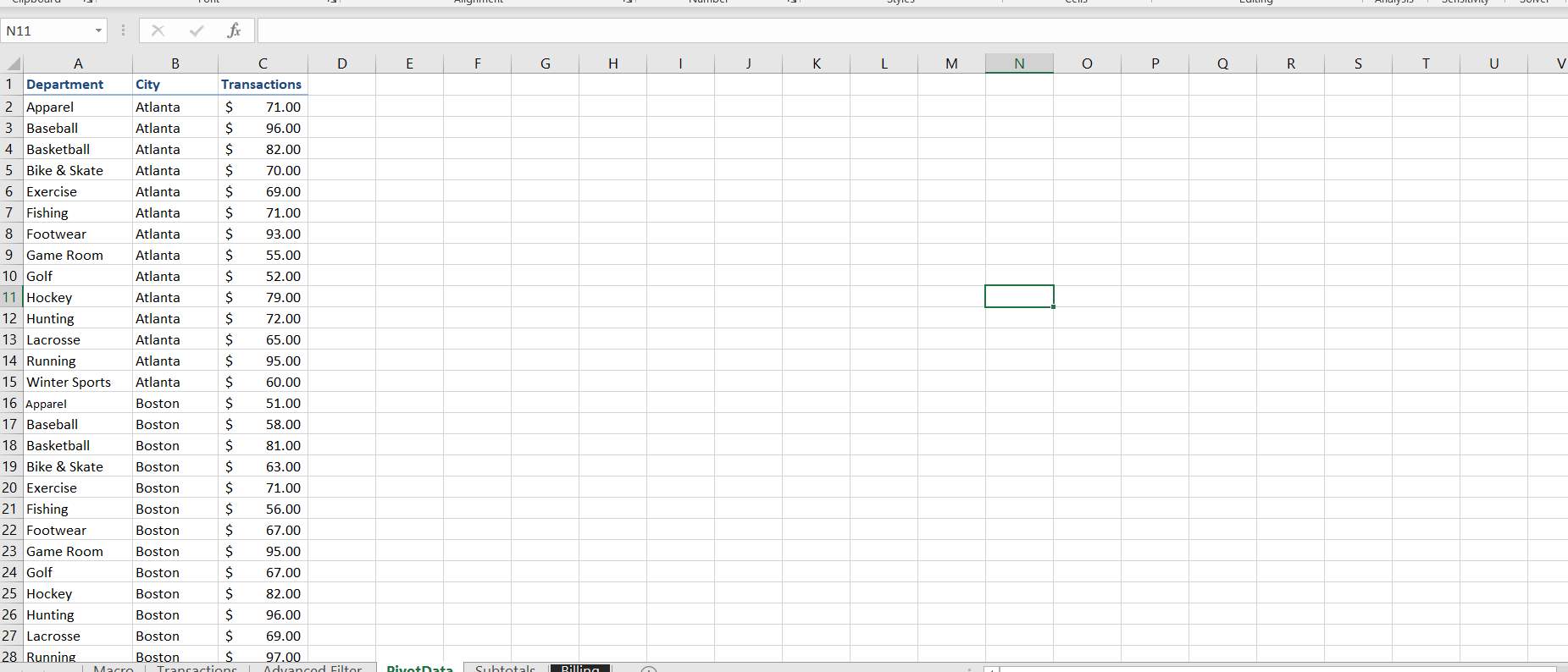 Solved Excel Question - Assume the data in A1:C28 are being | Chegg.com