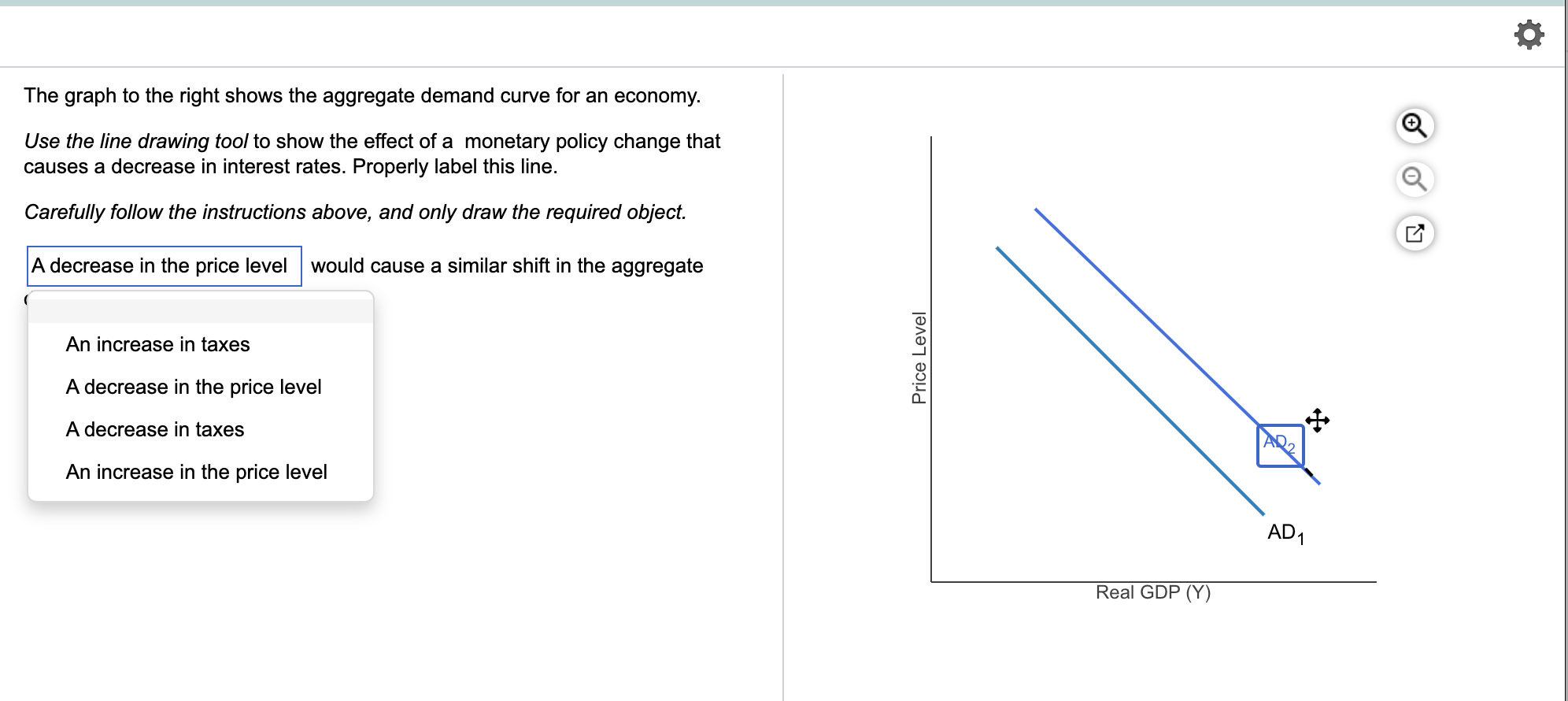 Solved The Graph To The Right Shows The Aggregate Demand | Chegg.com