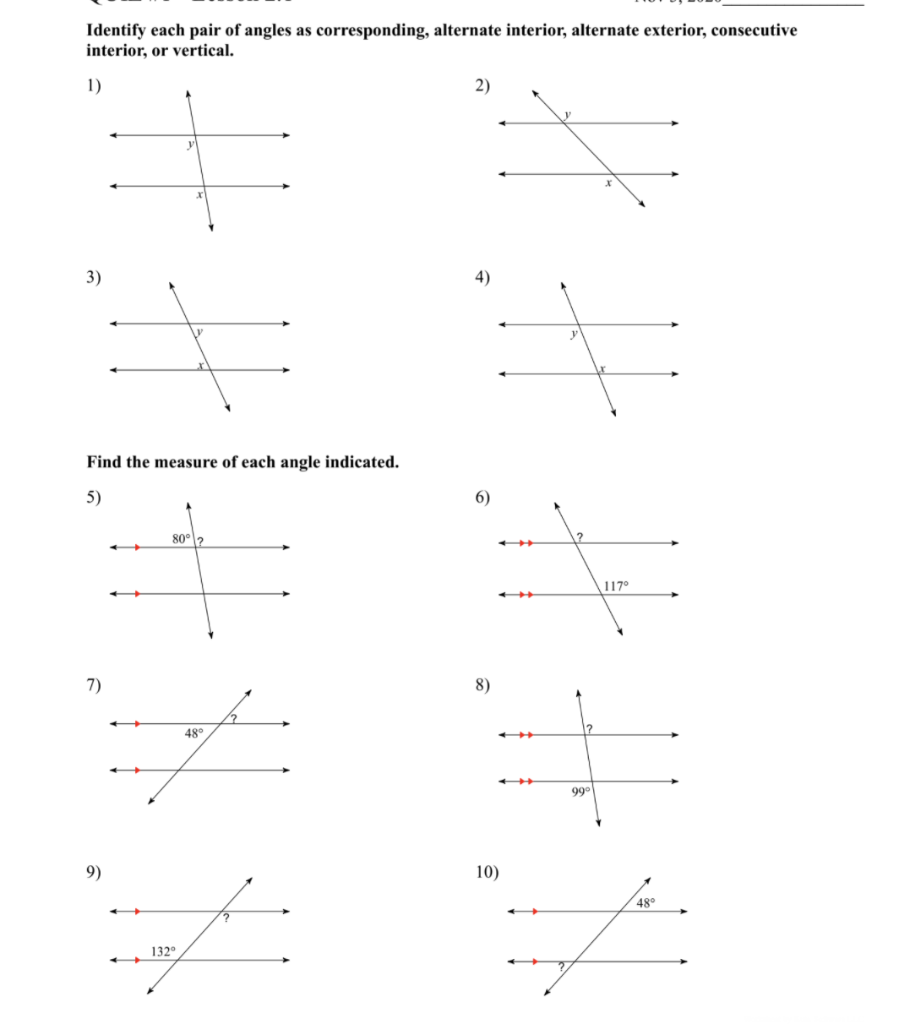 Identify Each Pair Of Angles As Corresponding Chegg 