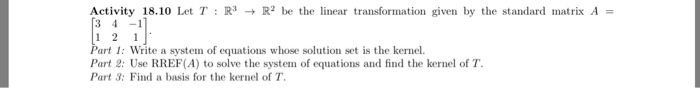 Solved The subject is linear algebra Please show | Chegg.com