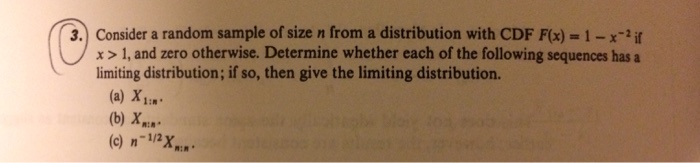 Solved Consider a random sample of size n from a | Chegg.com