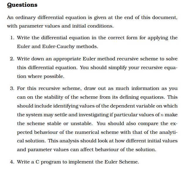 Solved 1. Write the differential equation in the correct | Chegg.com