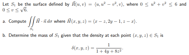 Solved Let S1 ﻿be the surface defined by | Chegg.com