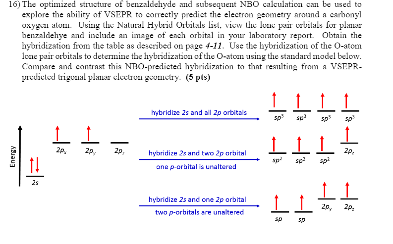 16) The optimized structure of benzaldehyde and | Chegg.com