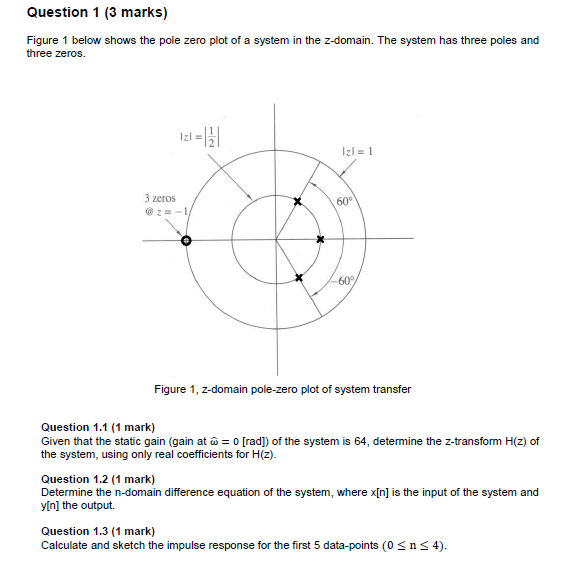 Solved Question 1 3 Marks Figure 1 Below Shows The Pole Chegg Com