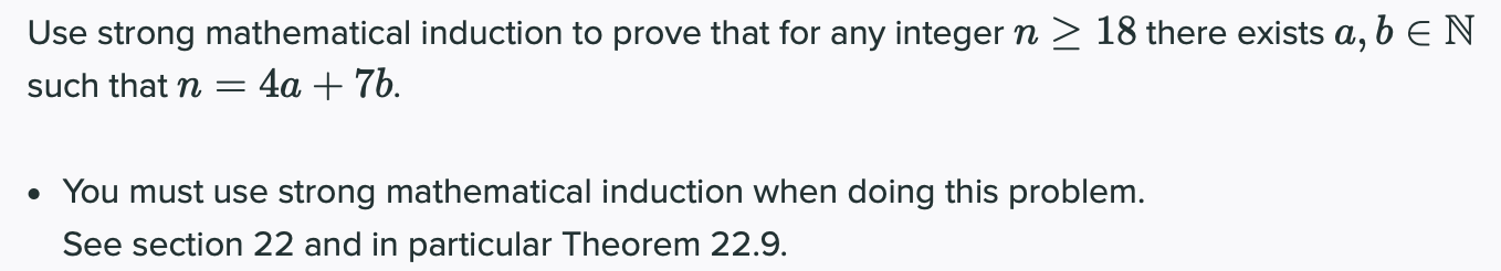 Solved Use strong mathematical induction to prove that for | Chegg.com