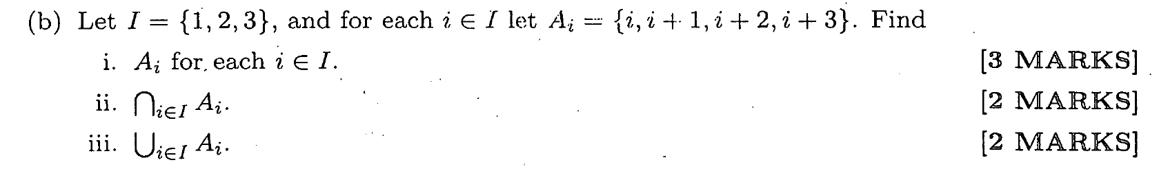 Solved (b) Let I={1,2,3}, And For Each I∈I Let | Chegg.com