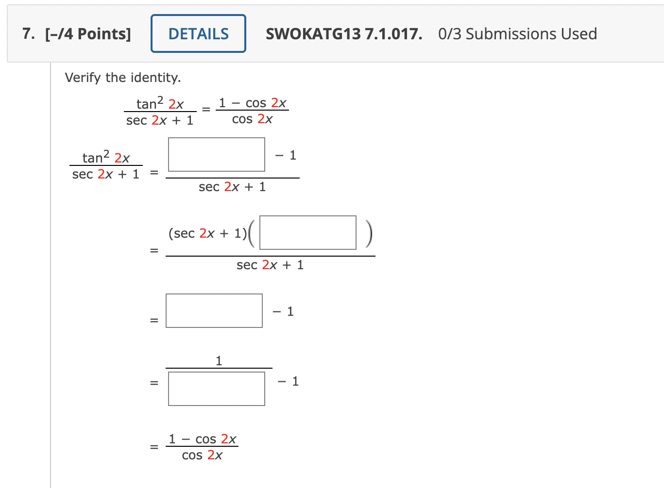 Solved Verify The Identity. | Chegg.com