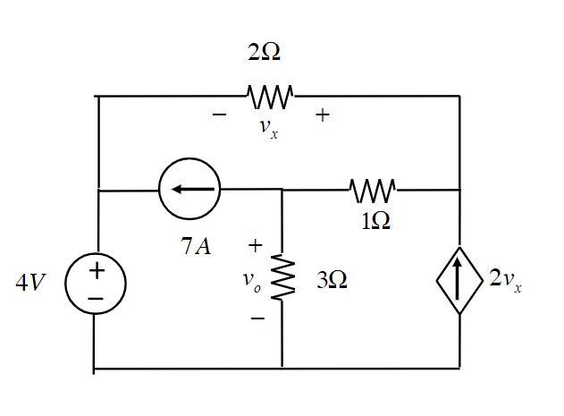 Solved For the circuit shown use the node voltage method to | Chegg.com