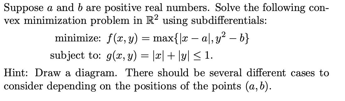 Solved Suppose A And B Are Positive Real Numbers. Solve The | Chegg.com