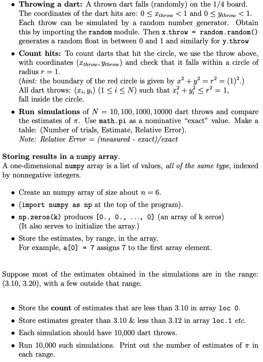 Solved The idea of using a probabilistic (random) simulation | Chegg.com