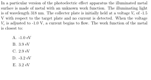 Solved In a particular version of the photoelectric effect | Chegg.com