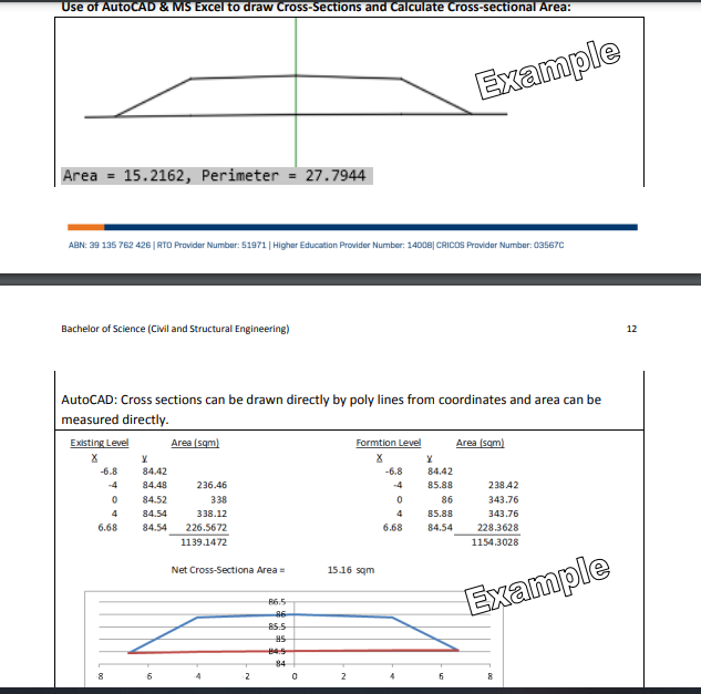 Section 3: Calculate area of fill from plot of | Chegg.com