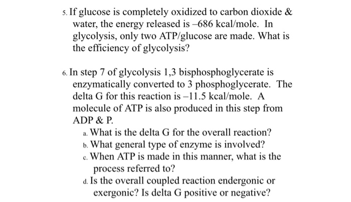 Solved s. If glucose is completely oxidized to carbon | Chegg.com