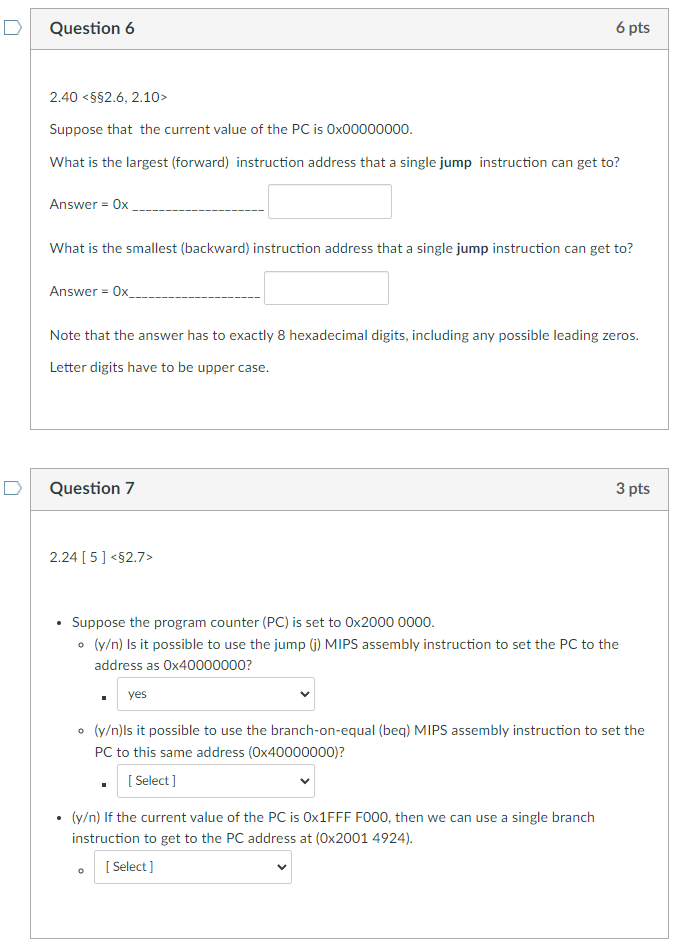 Solved D Question 6 6 pts 2.40 Suppose that | Chegg.com