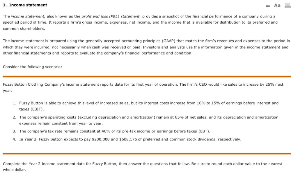 Solved 3. statement The statement, also known