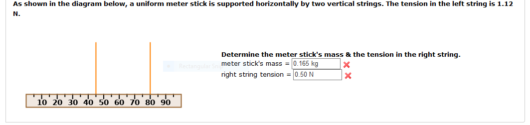 Solved As shown in the diagram below, a uniform meter stick | Chegg.com
