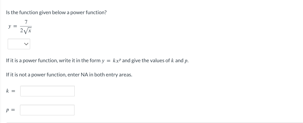 is y 2 to the power of xa function