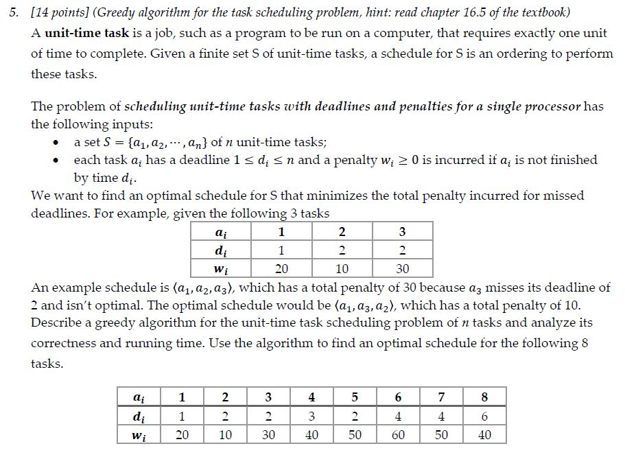 greedy algorithm task assignment