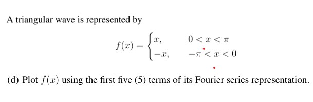 Triangular Wave Math Solved by an EXPERT Show me the steps to solveA triangular wave is ...
