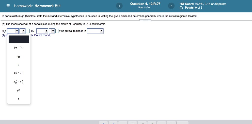 Solved E Homework: Homework #11 Question 4, 10.R.97 Part 1 | Chegg.com