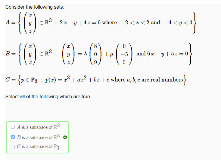 Solved Consider The Following Sets. | Chegg.com