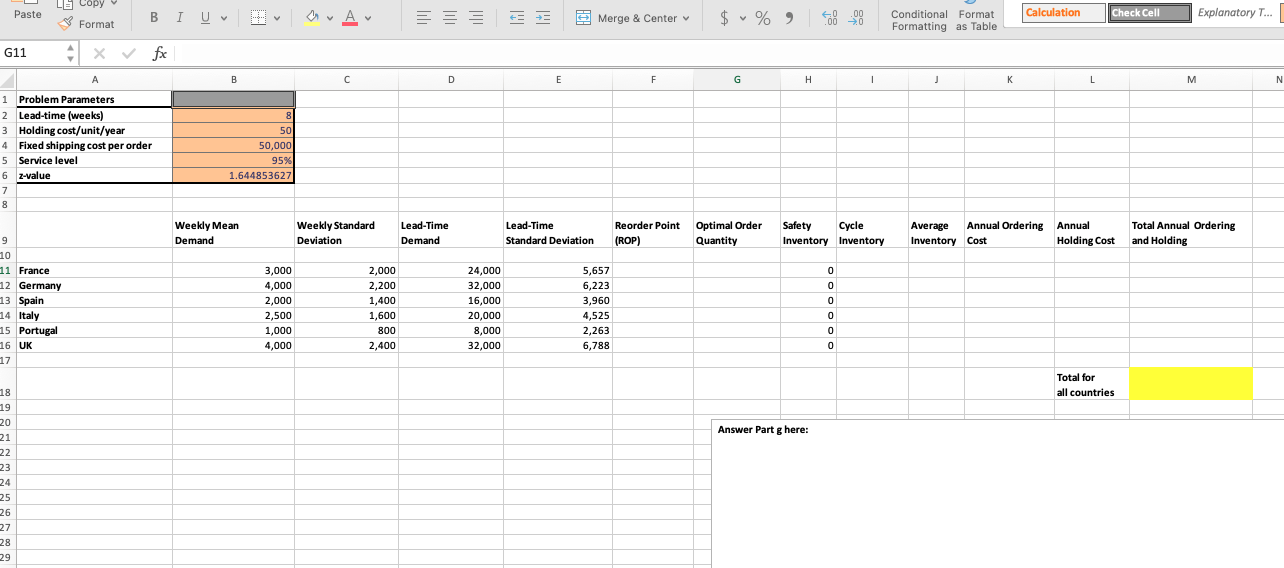 Solved b) What reorder point (ROP) and order quantity should | Chegg.com