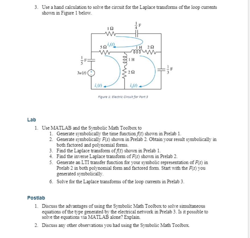 3. Use A Hand Calculation To Solve The Circuit For | Chegg.com