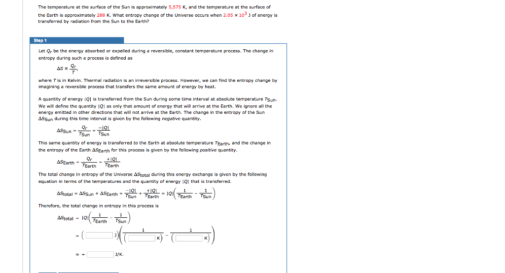 Solved The temperature at the surface of the Sun is | Chegg.com