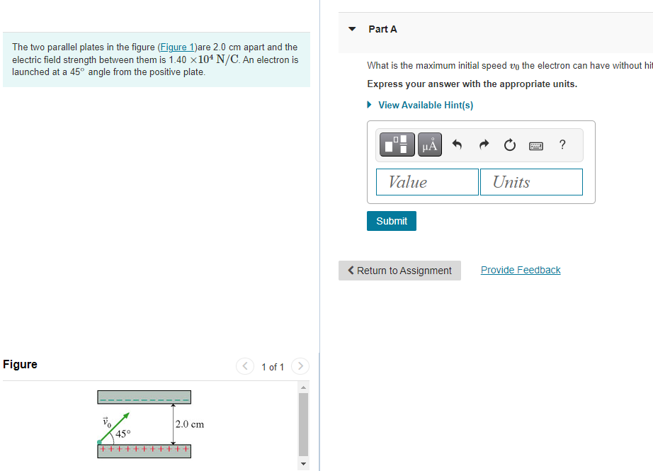 Solved The two parallel plates in the figure Jare 2.0 cm | Chegg.com