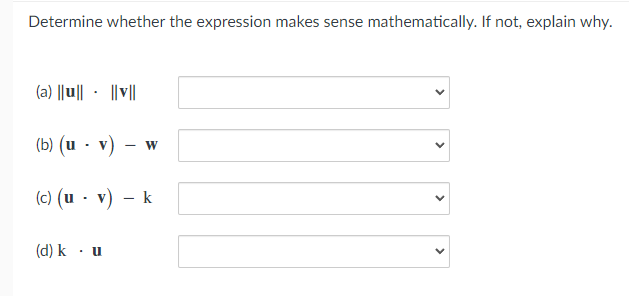 Solved Determine whether the expression makes sense | Chegg.com
