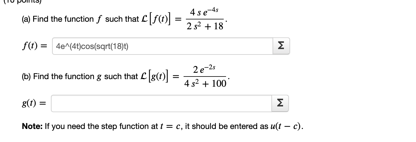 Solved (a) Find the function f such that | Chegg.com