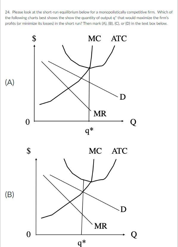 Solved 24. Please look at the short-run equilibrium below | Chegg.com