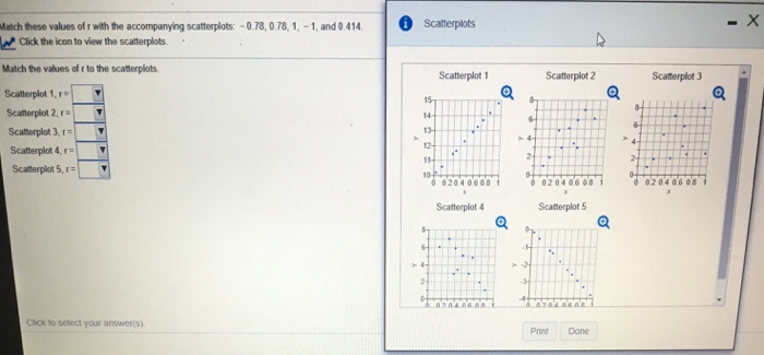 Solved Match these values of r with the accompanying | Chegg.com