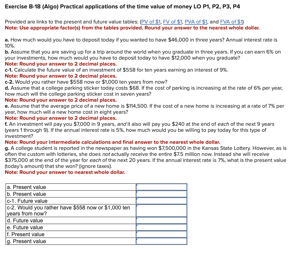 Solved Exercise B-18 (Algo) ﻿Practical Applications Of The | Chegg.com